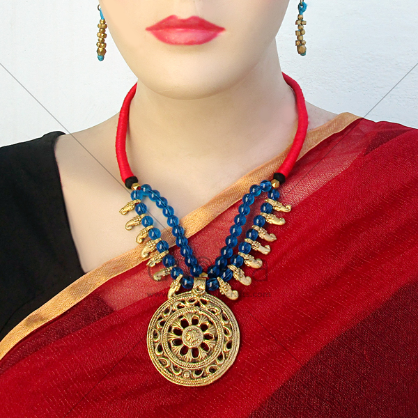 Dhokra Blue Butterfly Avanti Set